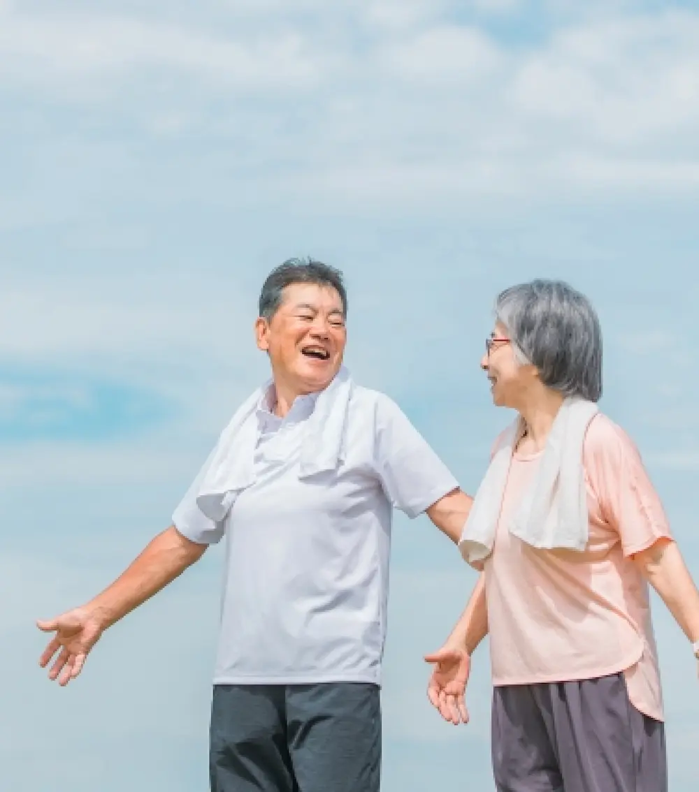 年配夫婦の元気の秘訣